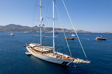 Yacht Zanziba aerial view