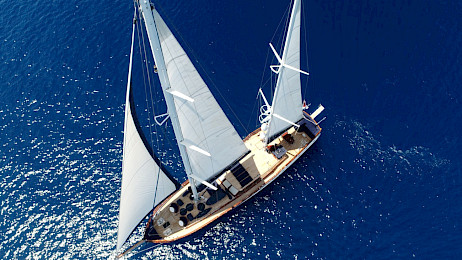 Yacht Voyage aerial view