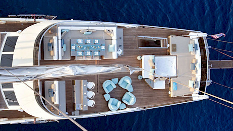 Yacht Mermaid aerial view