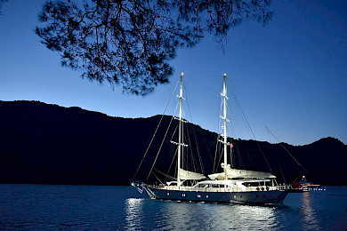 Yacht Alessandro on anchor