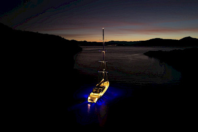 Yacht Sun of Wind aerial view