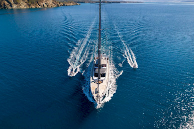 Yacht Sun of Wind aerial view