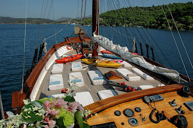 Yacht Matina deck