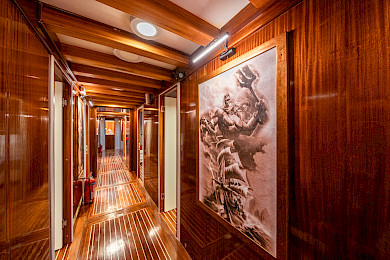 Yacht Boreas hallway