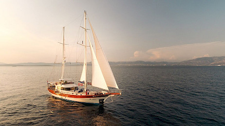 Yacht Lotus sailing