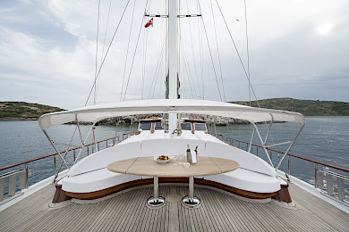 Yacht Ecce Navigo deck