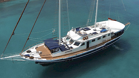 Yacht Aurum aerial view