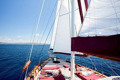 Yacht Morning Star deck