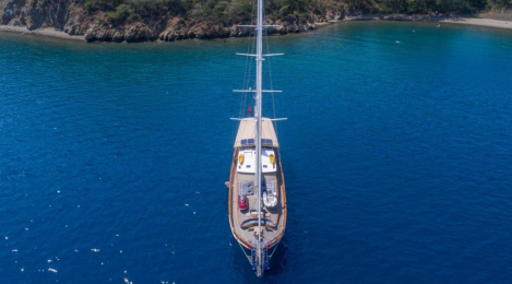 Yacht Sema Tuana aerial view