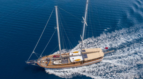 Yacht Sema Tuana aerial view