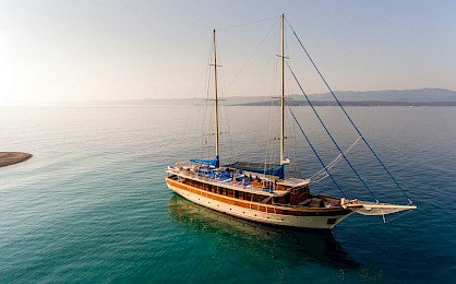 Yacht Tajna Mora aerial view