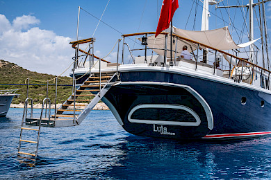 Yacht Luja back view