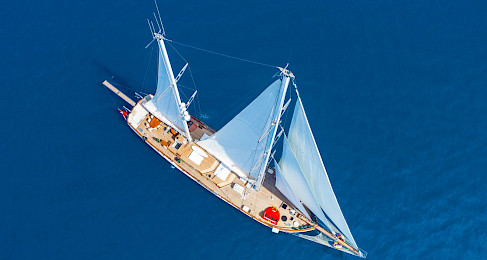 Yacht Grande Mare aerial view