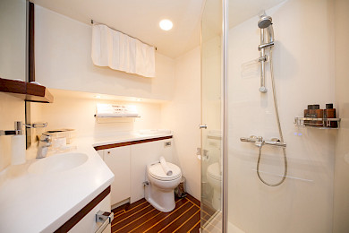 Yacht Serenity 86 cabin bathroom