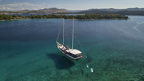 Yacht Perla aerial view