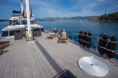 Yacht Alba deck