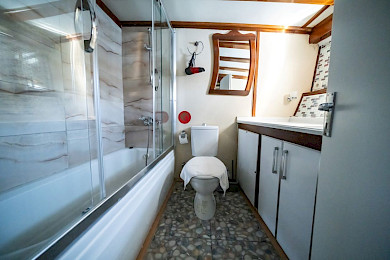 Yacht White Swan cabin bathroom