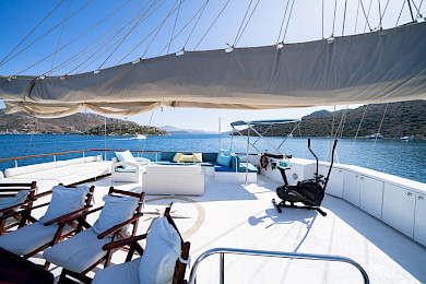 Yacht White Swan deck