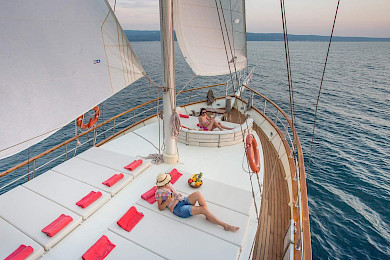 Yacht Altair deck