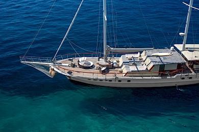 Yacht Summer Princess aerial view