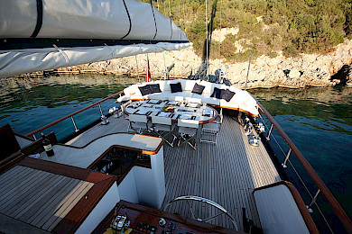 Yacht Didi deck