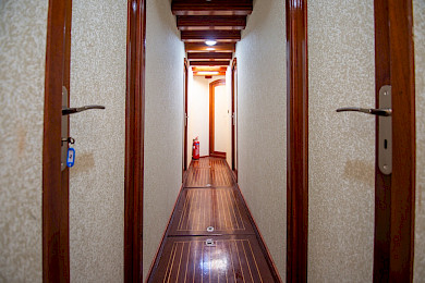 Yacht Hemera hallway