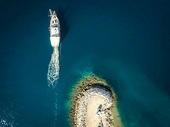 Yacht San aerial view