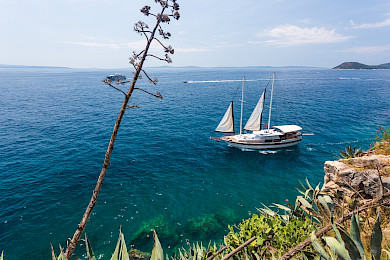 Yacht San aerial view