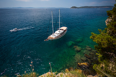 Yacht San aerial view