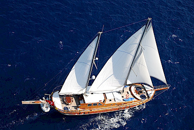 Yacht Atalante aerial view