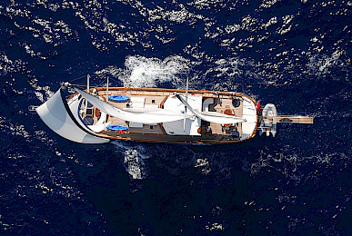 Yacht Atalante aerial view