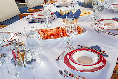 Yacht Croatia dining table