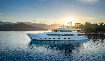 Yacht Sunrise side view