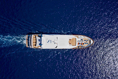 Yacht Sunrise aerial view