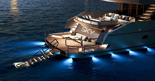 Yacht Illusion II back view