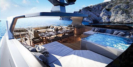 Yacht Illusion II flybridge