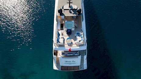 Yacht Morning Star aerial view