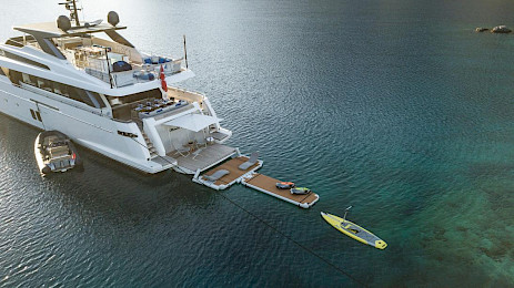 Yacht Morning Star aerial view