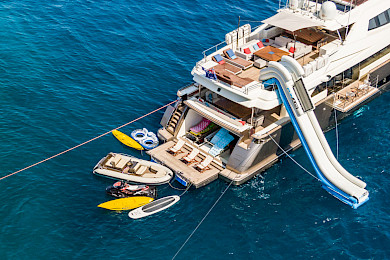 Yacht Thalyssa aerial view