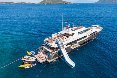 Yacht Thalyssa aerial view