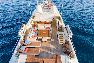 Yacht Thalyssa aerial view