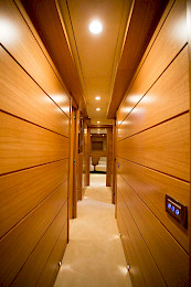 Yacht Panfeliss hallway