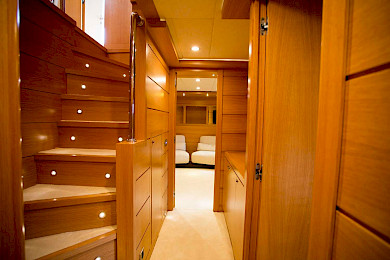 Yacht Panfeliss hallway