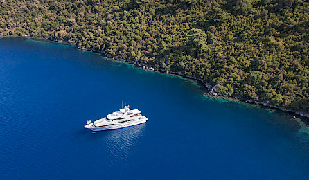 Yacht Stella Fiera aerial view