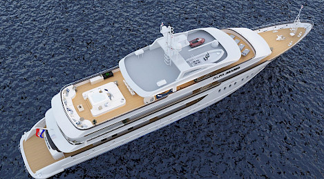 Yacht Alfa Mario aerial view