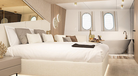 Yacht Cristal cabin