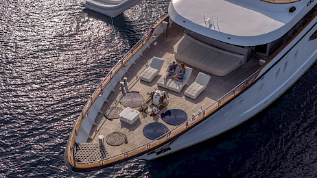 Yacht Cristal aerial view