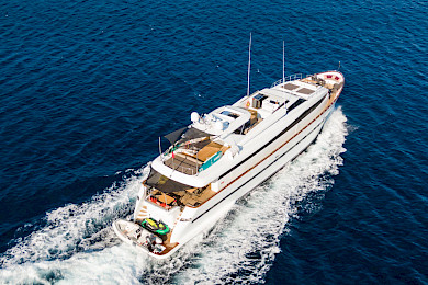 Yacht Axella aerial view