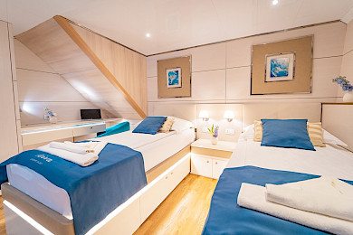 Yacht Riva cabin