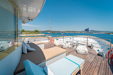 Yacht Riva deck